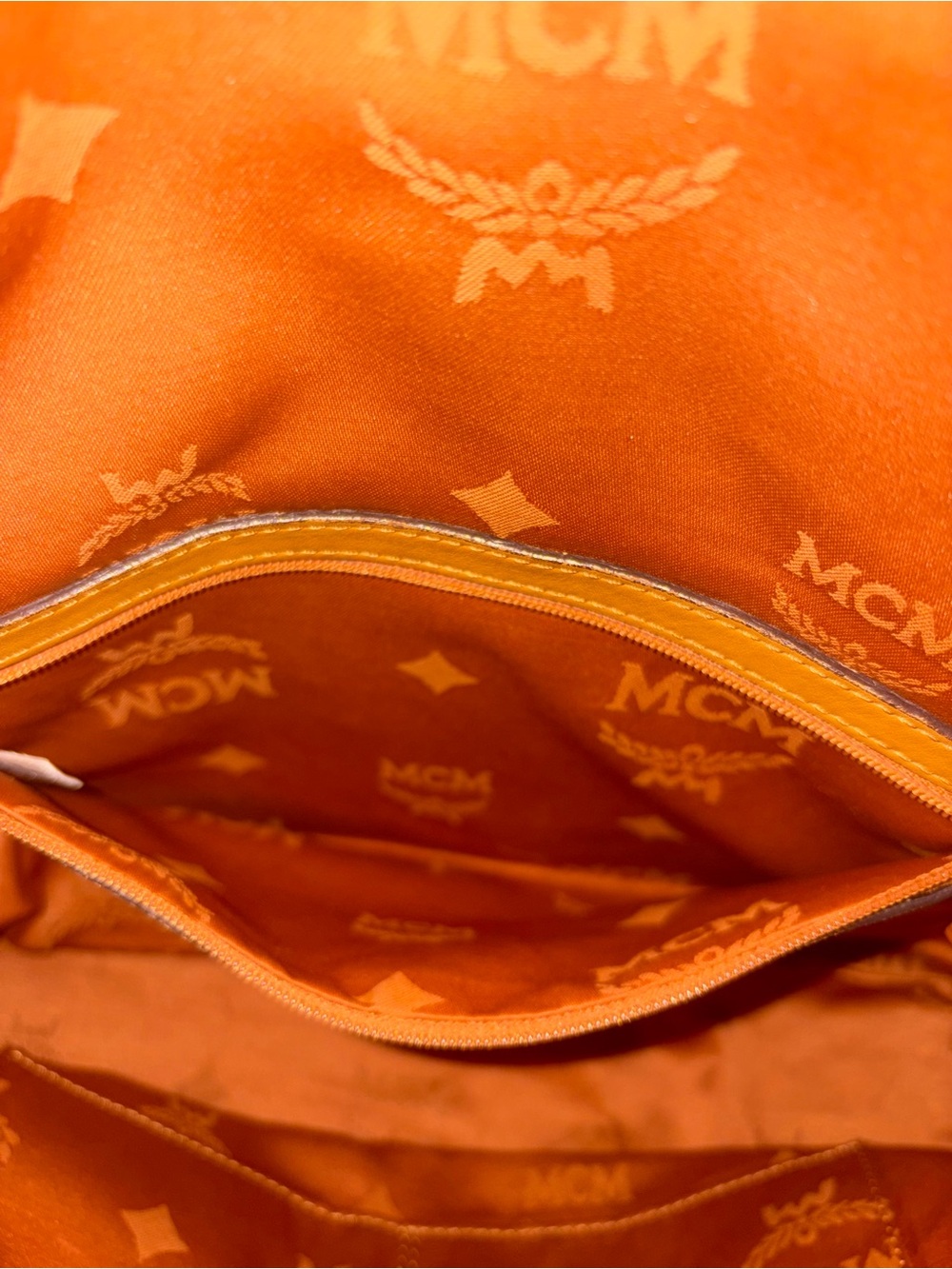 MCM Cognac Visetos Monogram Tote Bag Crossbody Shoulder - Picture 12 of 16